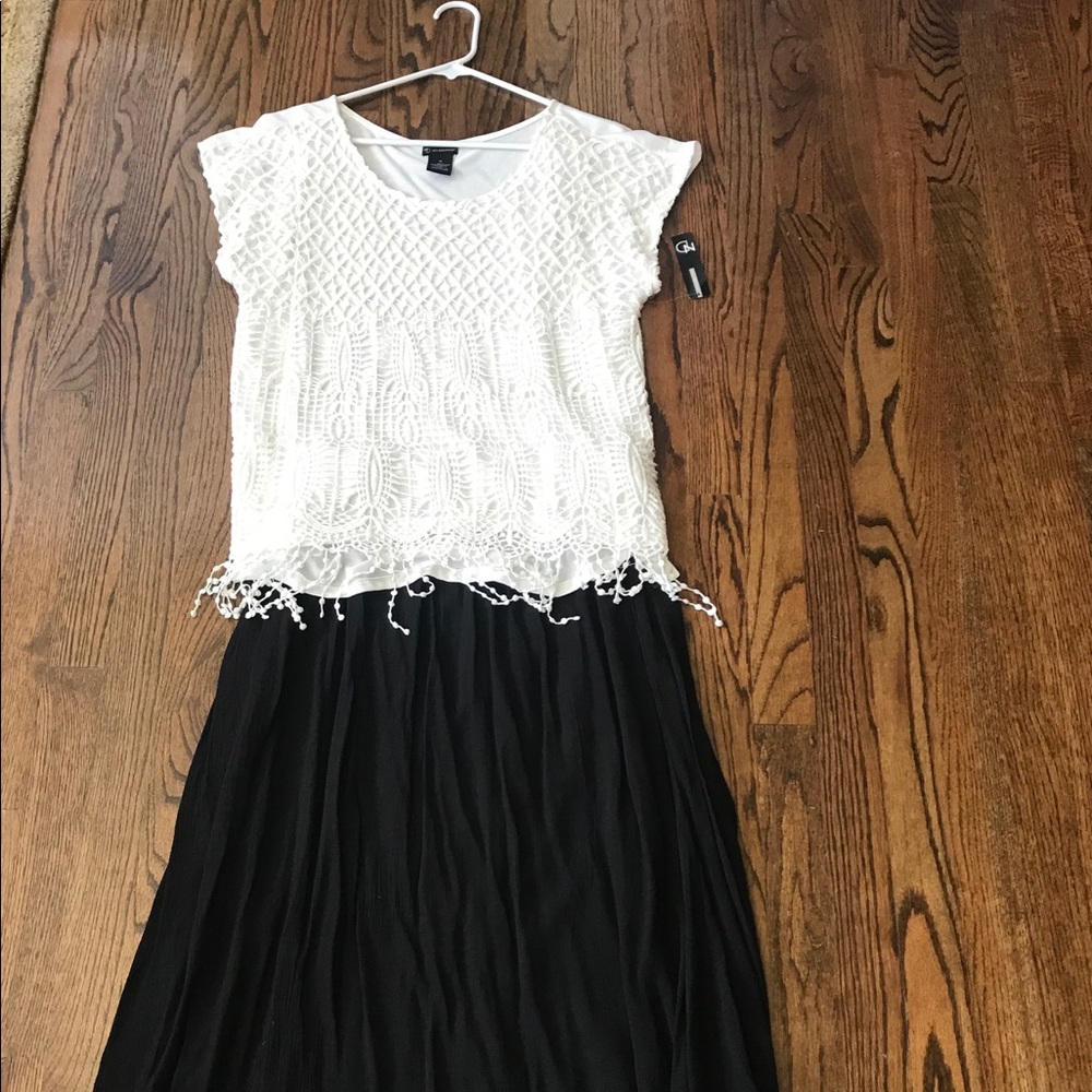 🆕Top and Gauze Hi-Lo Skirt